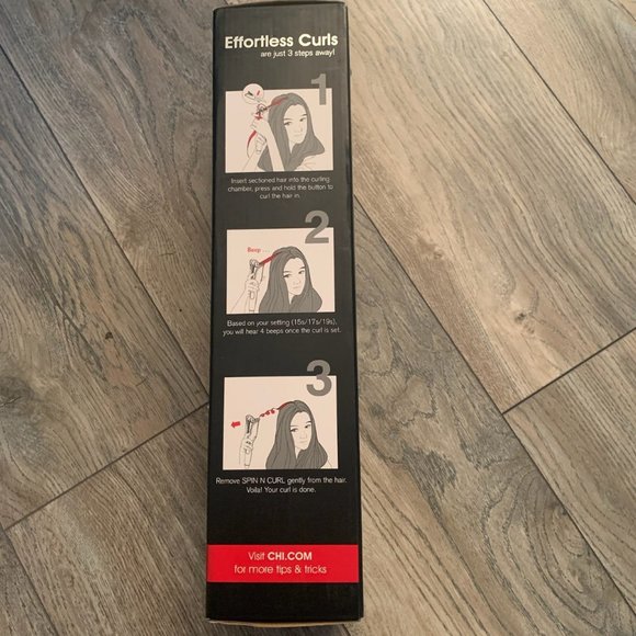 NWT CHI SPIN N CURL CERAMIC ROTATING CURLER 1" MATTE BLACK - Picture 5 of 11